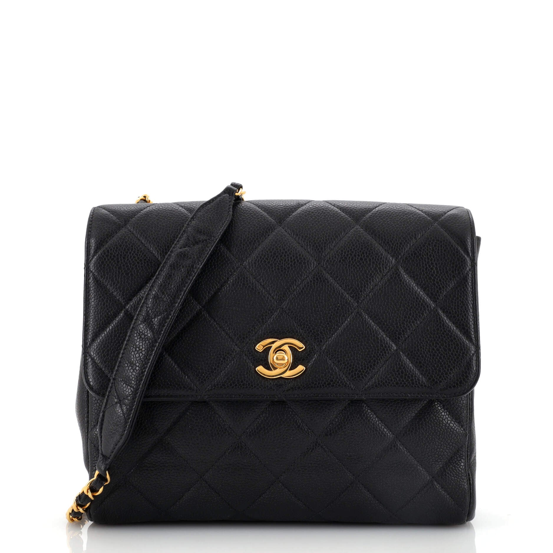 CHANEL Caviar Diamond Quilted CC Tote 2003 - 2004