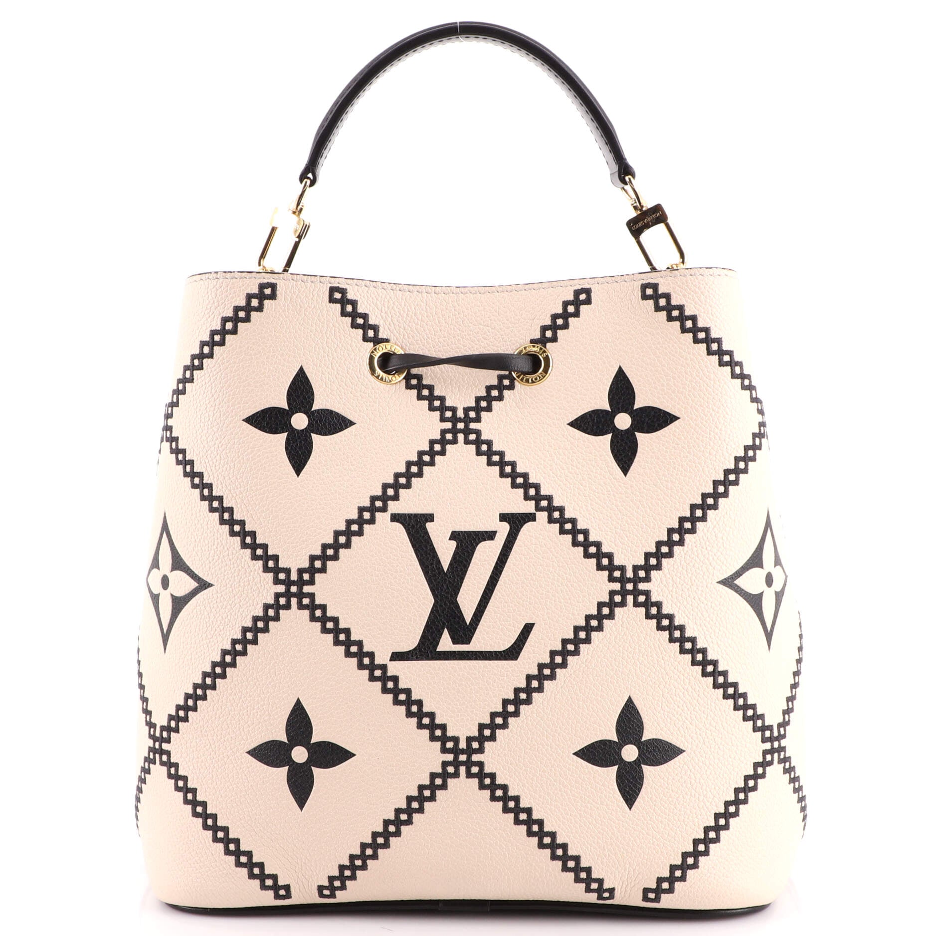 Louis Vuitton NeoNoe Handbag Bicolor Monogram Empreinte Giant MM