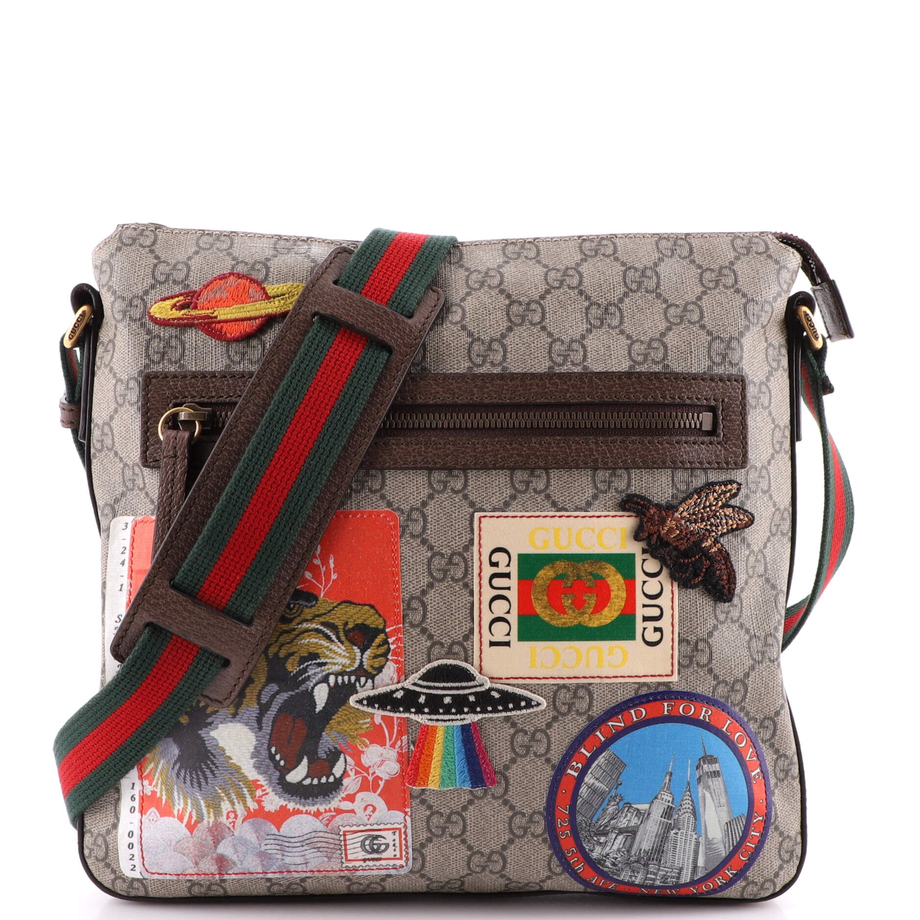 Gucci Courrier Gg Supreme Messenger Bag in Brown for Men