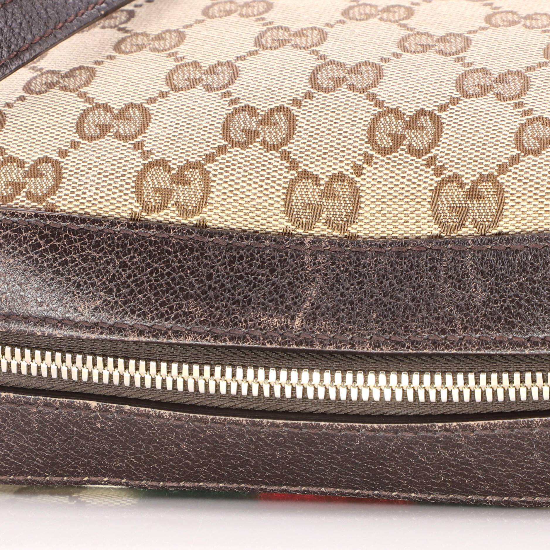 Gucci, Bags, Gucci Bee Web Camera Bag Gg Canvas Brown