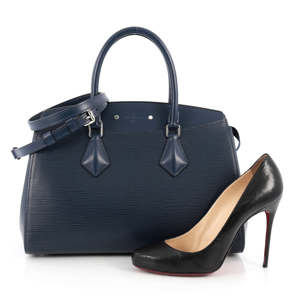 Buy Louis Vuitton Soufflot NM Handbag Epi Leather MM Blue 1986708 – Trendlee