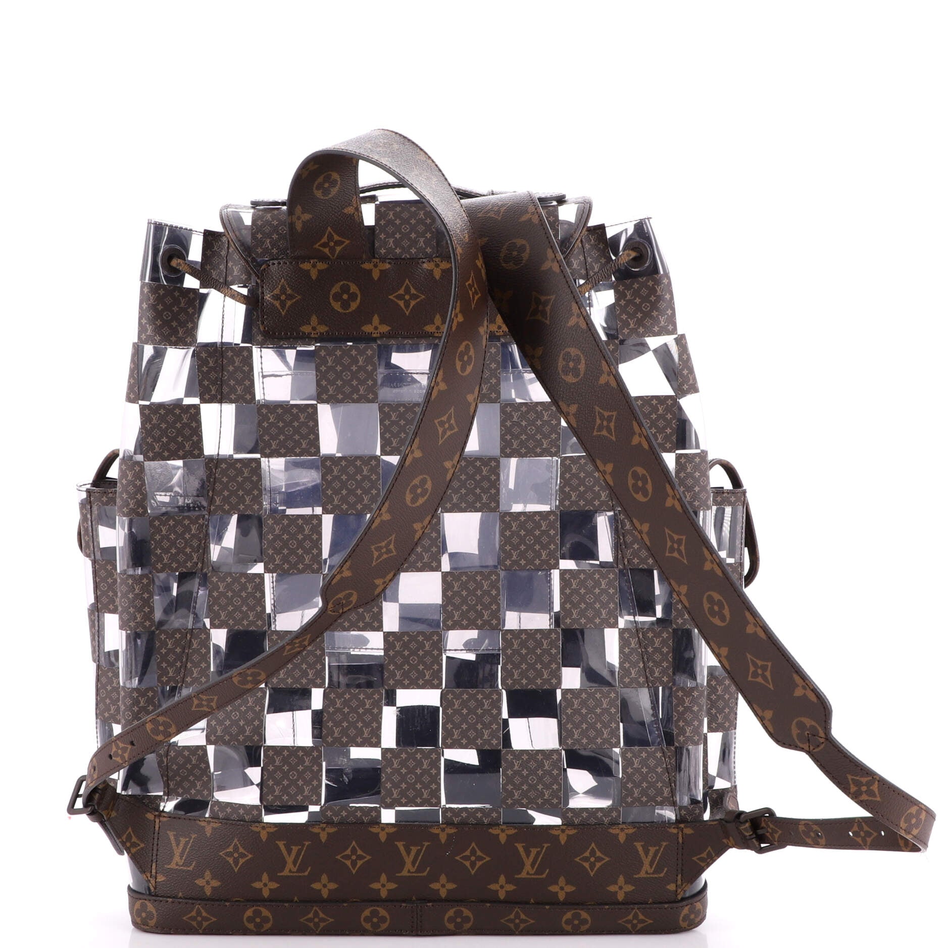 LOUIS VUITTON Christopher MM Backpack M20865 Monogram canvas PVC chess used