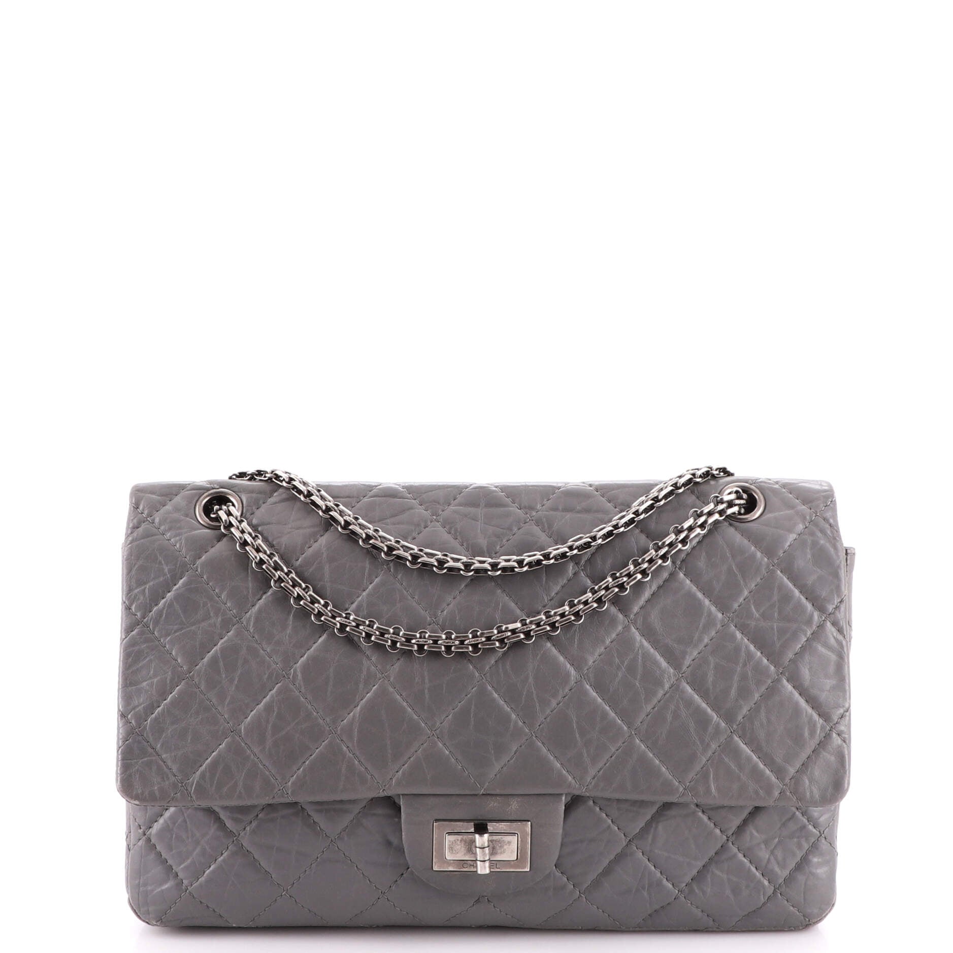 Chanel BlueishGrey Aged Calfskin 255 Reissue 227 Flapbag  Labellov  Buy  and Sell Authentic Luxury