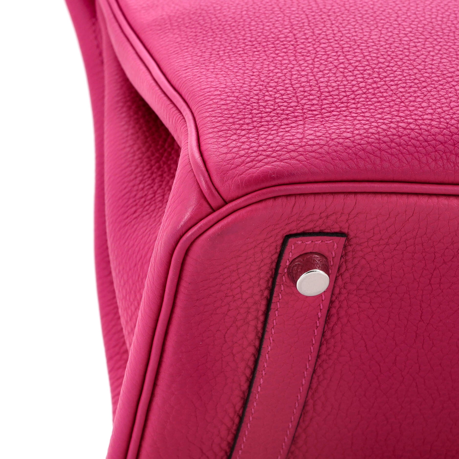 Hermes Birkin 30 Bag Rose Pourpre Pink Ostrich Palladium Hardware