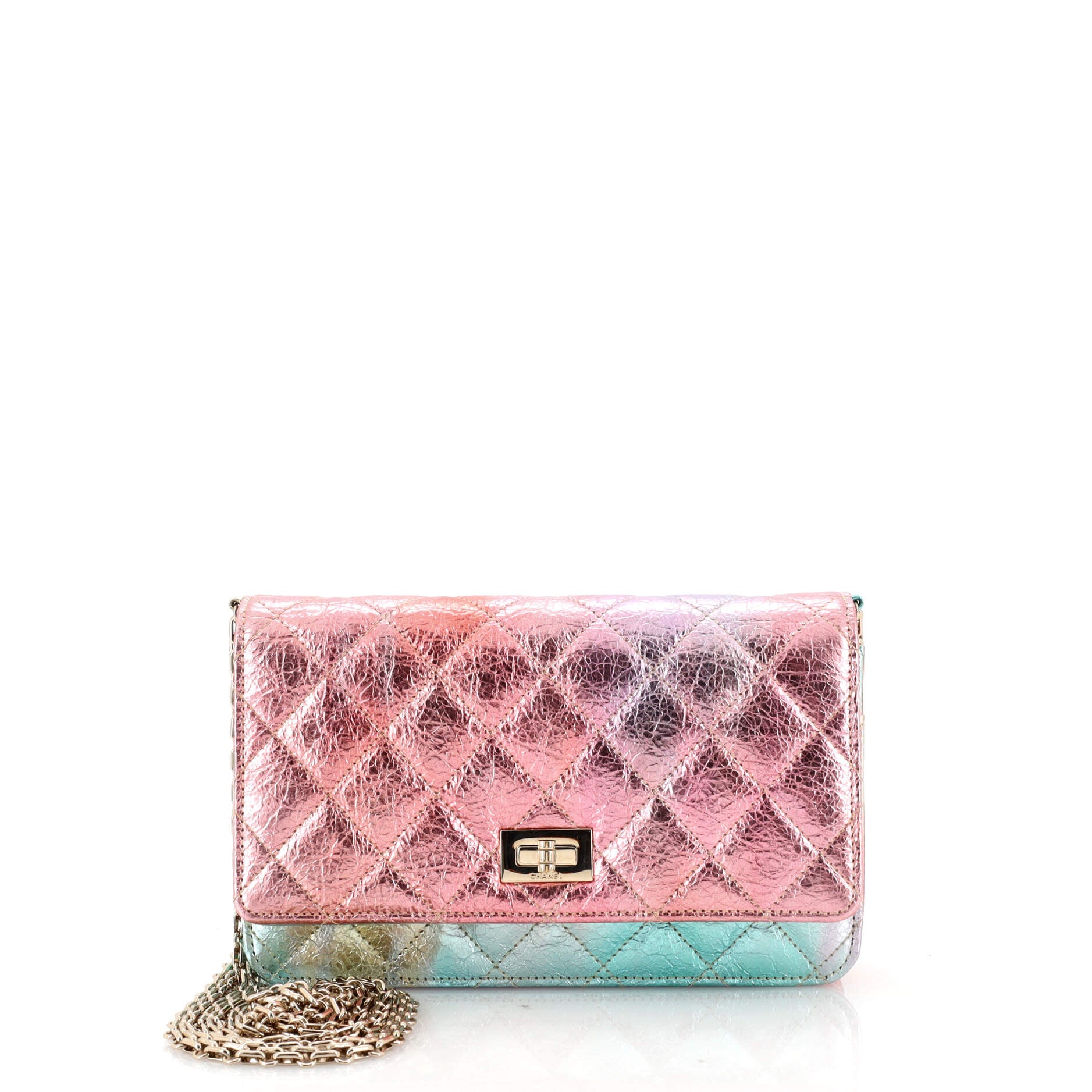 Chanel Rainbow Reissue 2.55 Bag Wallet On Chain Mulitcolor