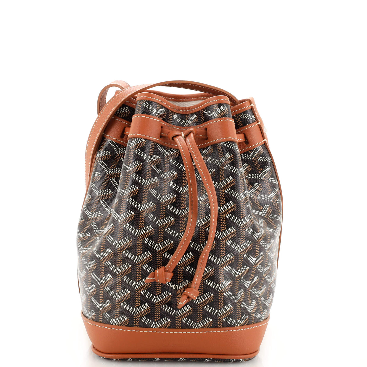 Goyard Petit Flot Bucket Bag Coated Canvas PM Brown 1994561