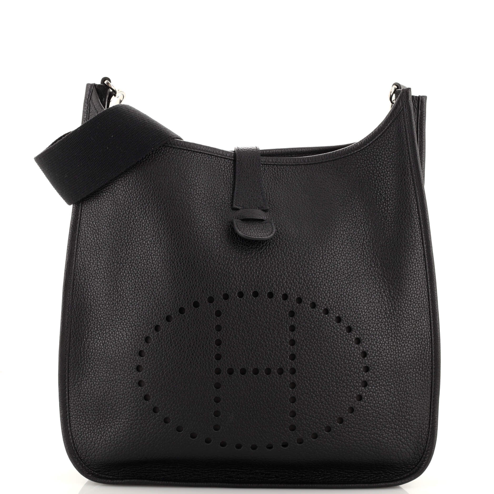 Hermes Black Togo Leather Evelyne III GM Bag Hermes