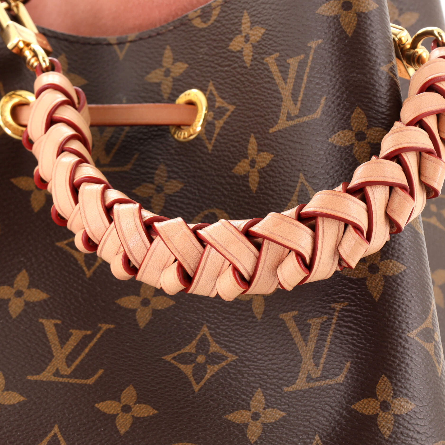 Louis Vuitton Braided Handle NeoNoe Handbag Monogram Canvas MM