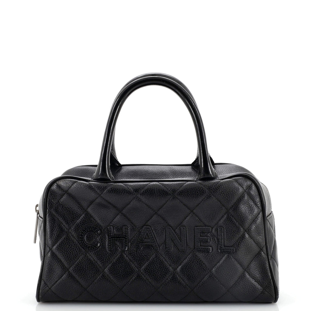 Chanel Black Quilted Caviar Leather Small Bowler Bag Chanel  TLC