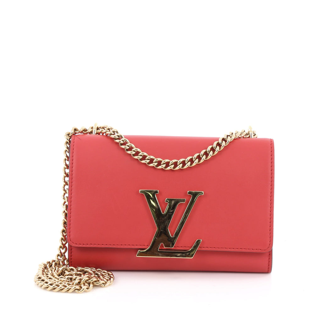 Buy Louis Vuitton Chain Louise Clutch Leather MM Red 2006002 – Trendlee