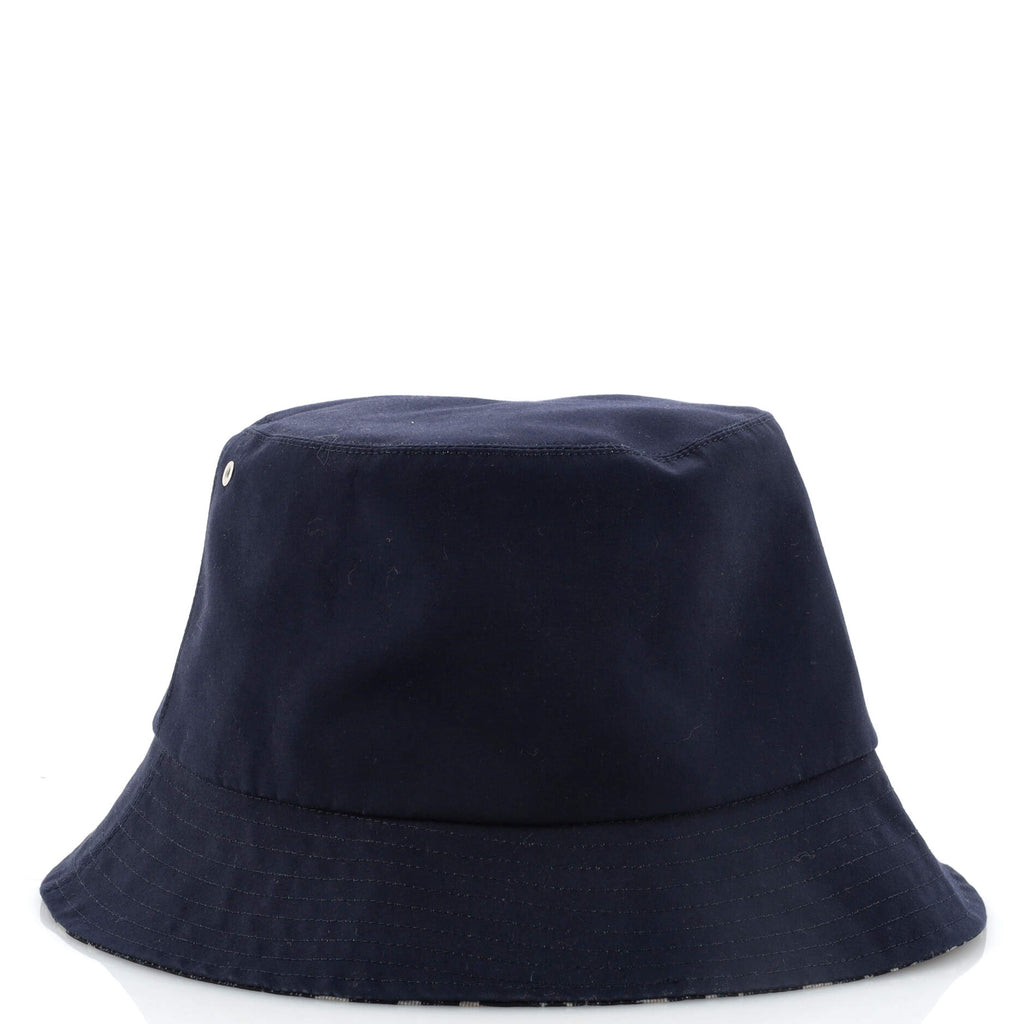 Christian Dior Teddy D Reversible Bucket Hat Cotton and Oblique