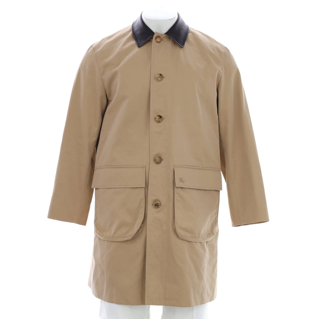 Burberry x Supreme Men's Collared Trench Coat Embroidered Cotton