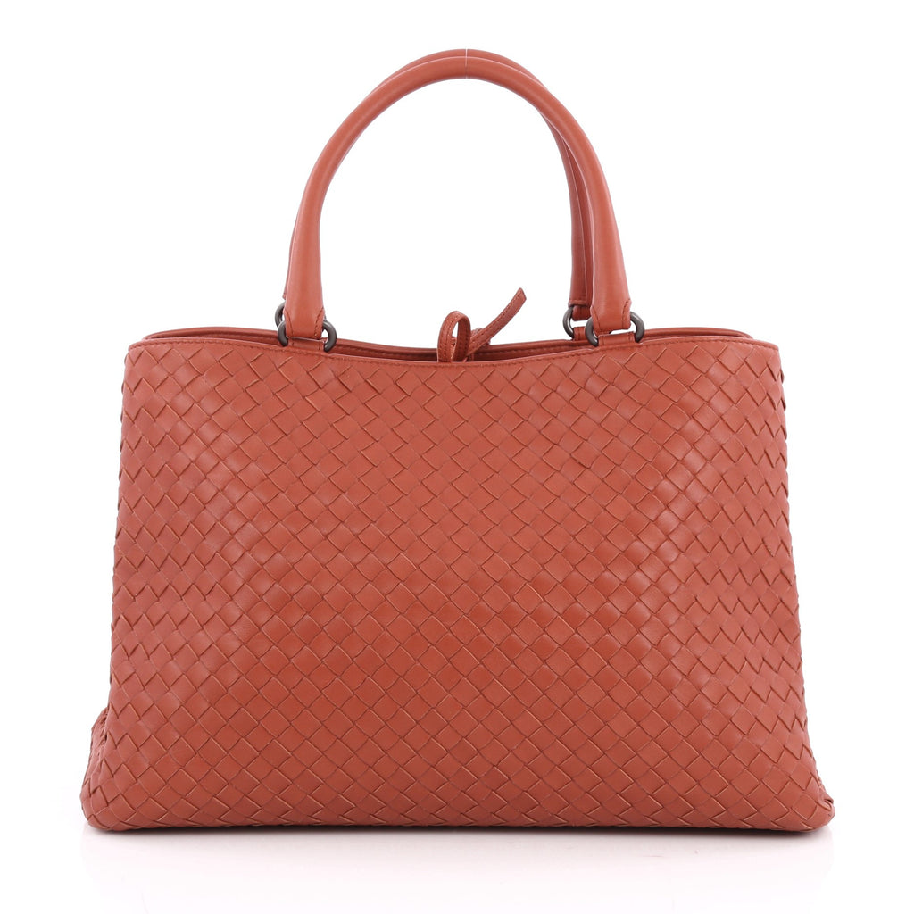 Bottega Veneta Milano Tote Intrecciato Nappa Large Orange 2016502 – Rebag