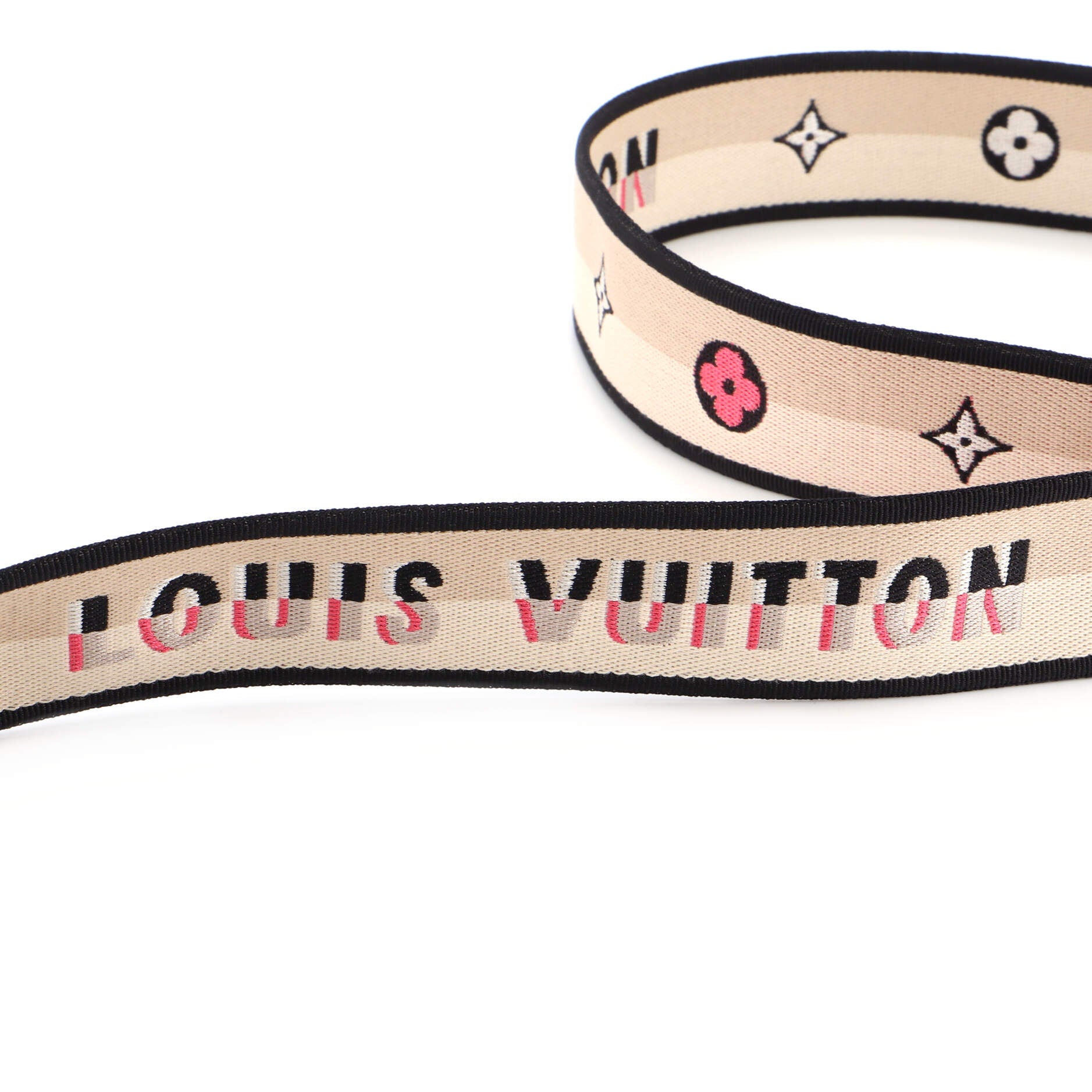 Louis Vuitton Logo Shoulder Strap Jacquard Wide Neutral