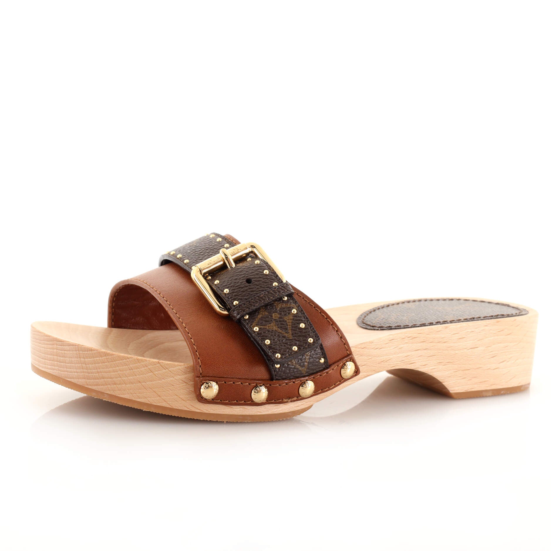 Sandals Louis Vuitton Louis Vuitton Brown Monogram Cottage Mule Sandals