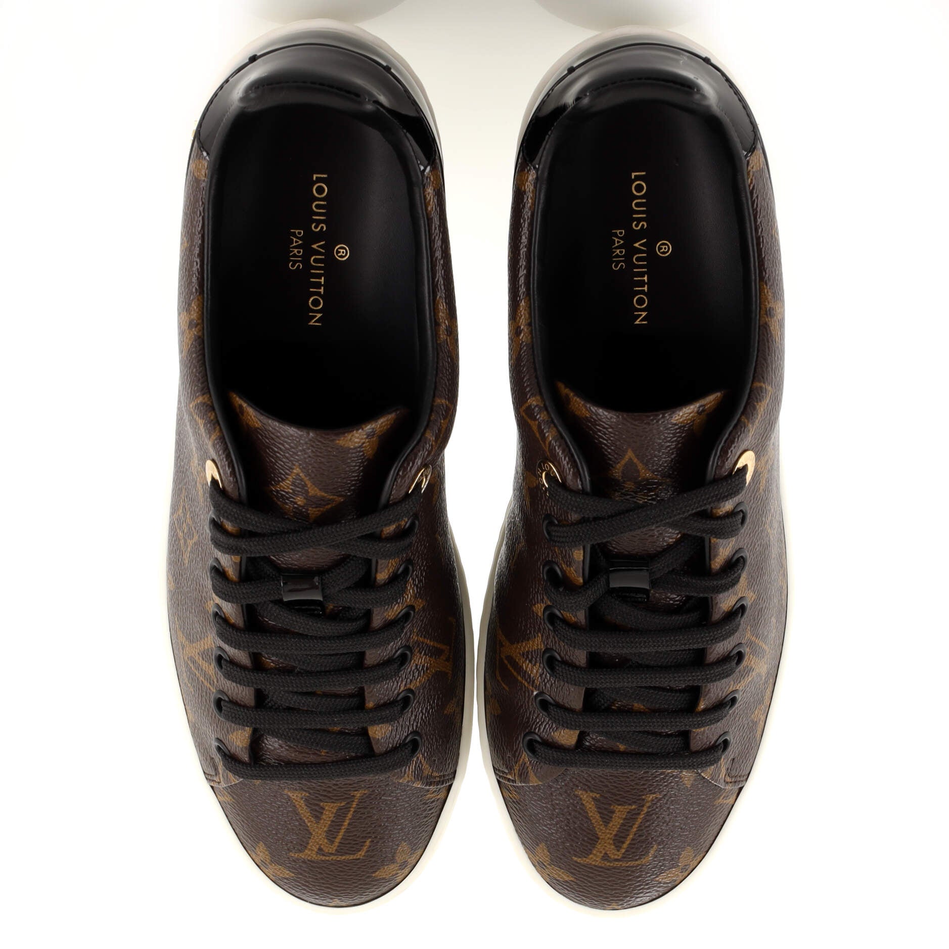 Tops Louis Vuitton Louis Vuitton FRONTROW Lace Up Sneakers in Brown Monogram Canvas