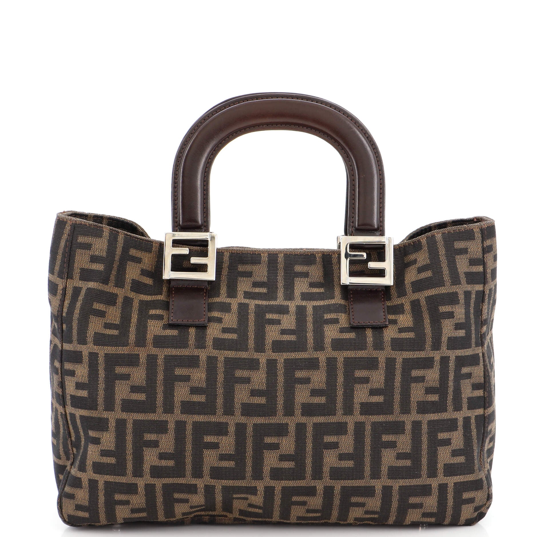 Fendi Vintage FF Handle Tote Zucca Canvas Small - ShopStyle