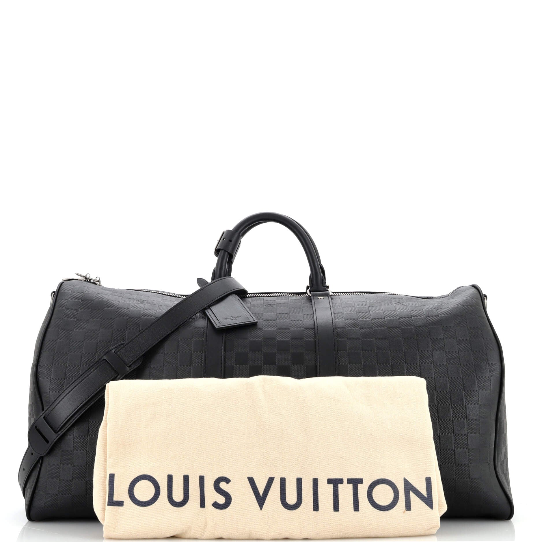 Louis Vuitton Keepall Bandouliere Bag Damier Infini Leather 55