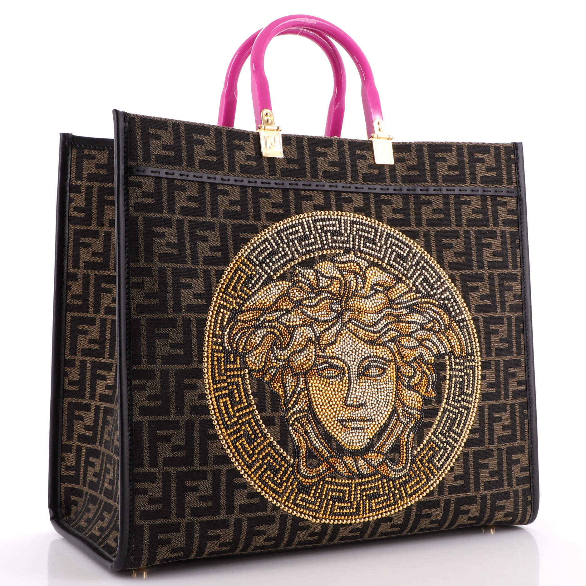 Versace x Fendi Fendace La Medusa Medium Top Handle Bag