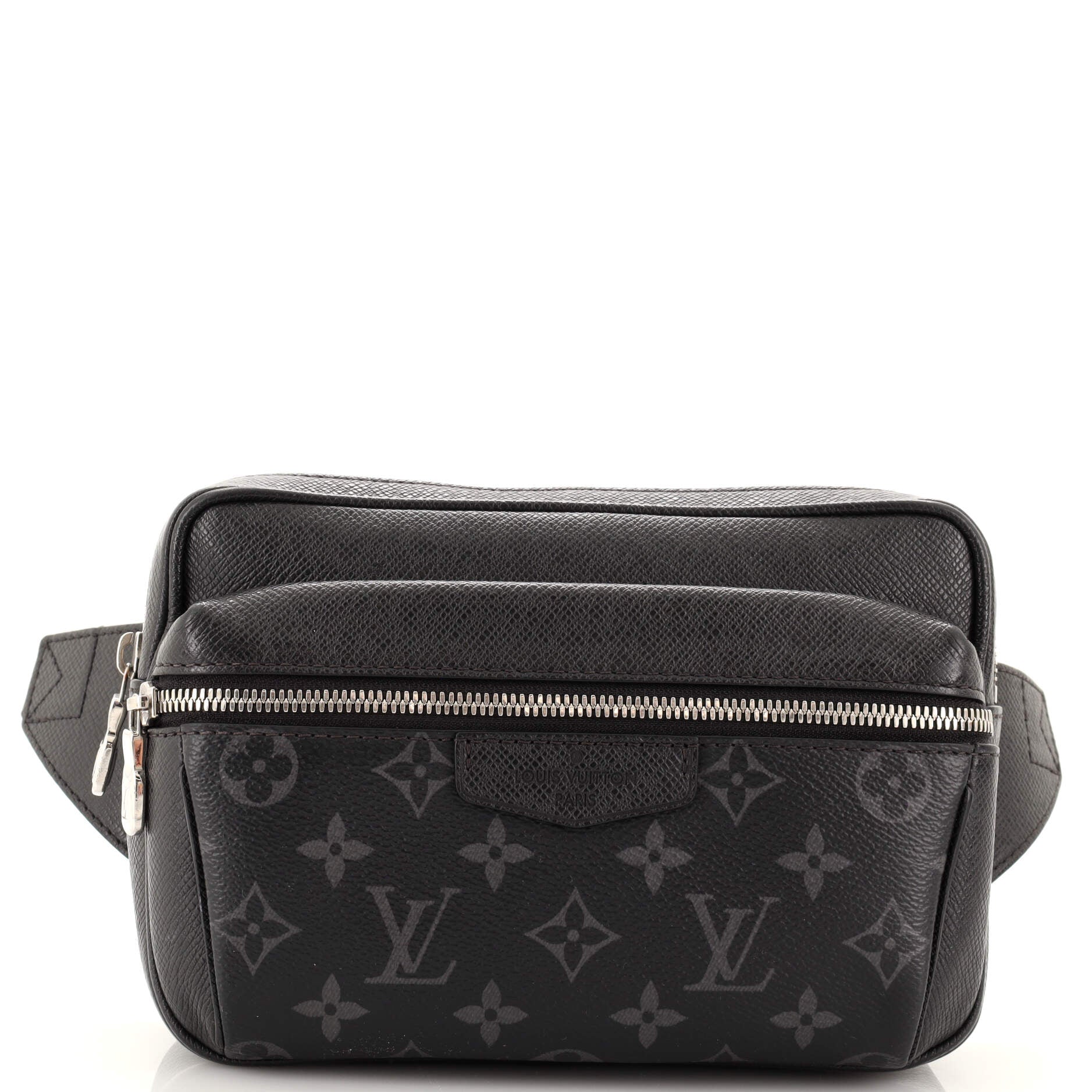 Pre-owned Louis Vuitton Black Monogram Taigarama Outdoor Pouch