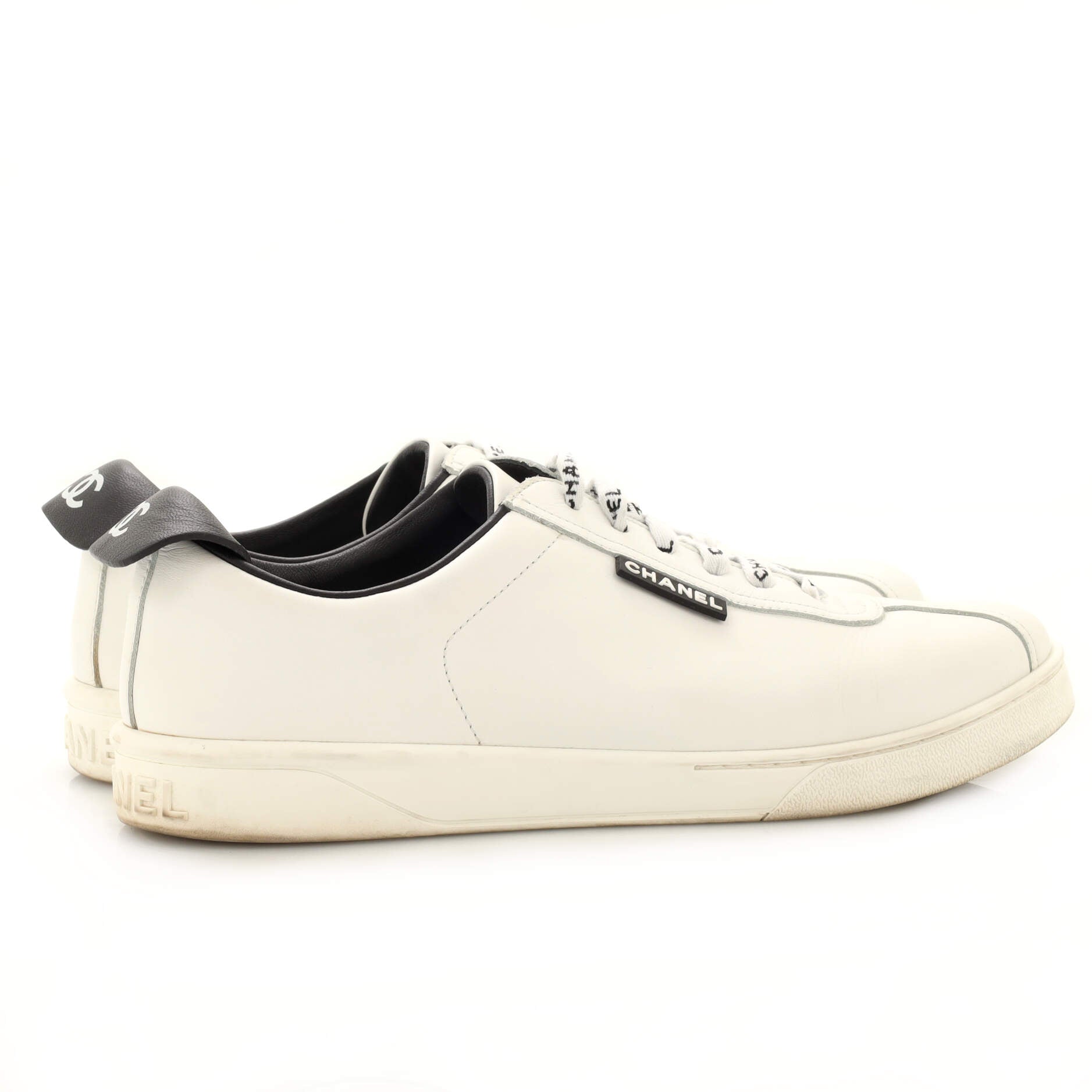 CHANEL Women's CC Low-Top Sneakers Leather