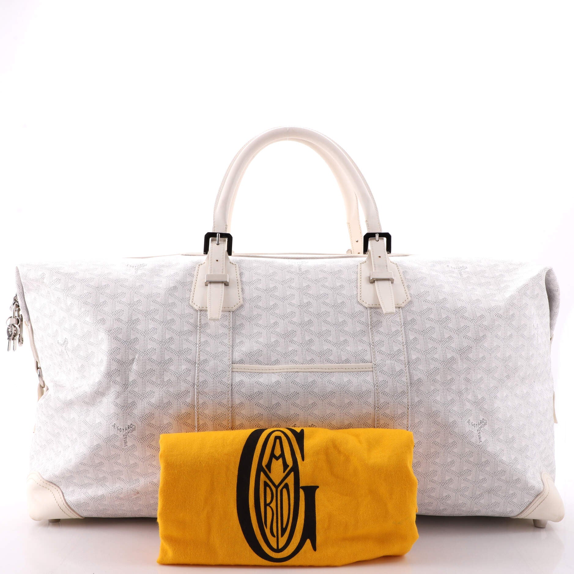 Goyard Yellow Coated Canvas and Leather MM Saigon Top Handle Bag Goyard