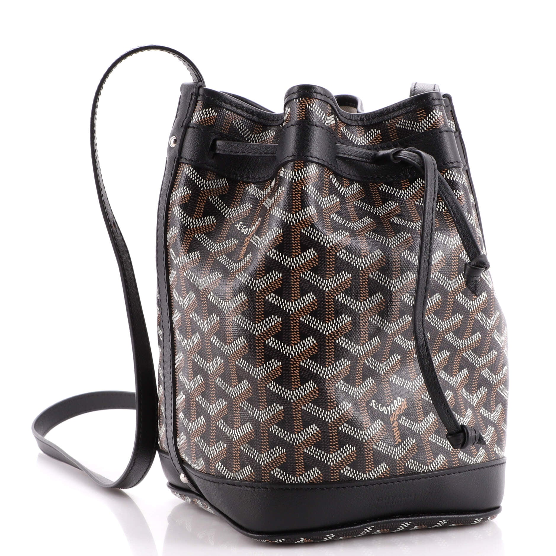 Goyard Petit Flot Bucket Bag Coated Canvas Pm