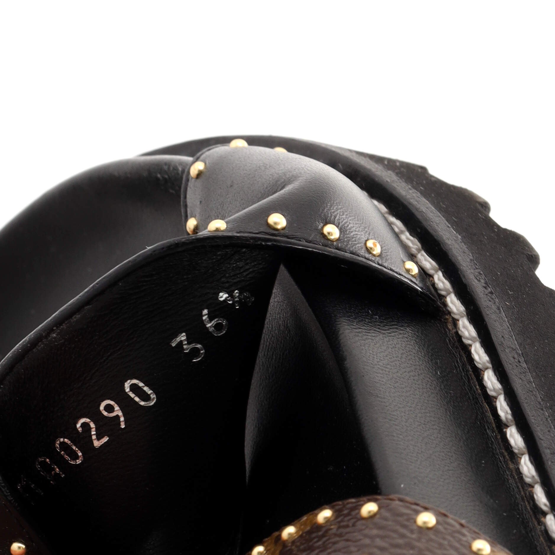 Louis Vuitton Black Monogram Embossed Leather Paseo Flat Sandals Size 39  Louis Vuitton | The Luxury Closet