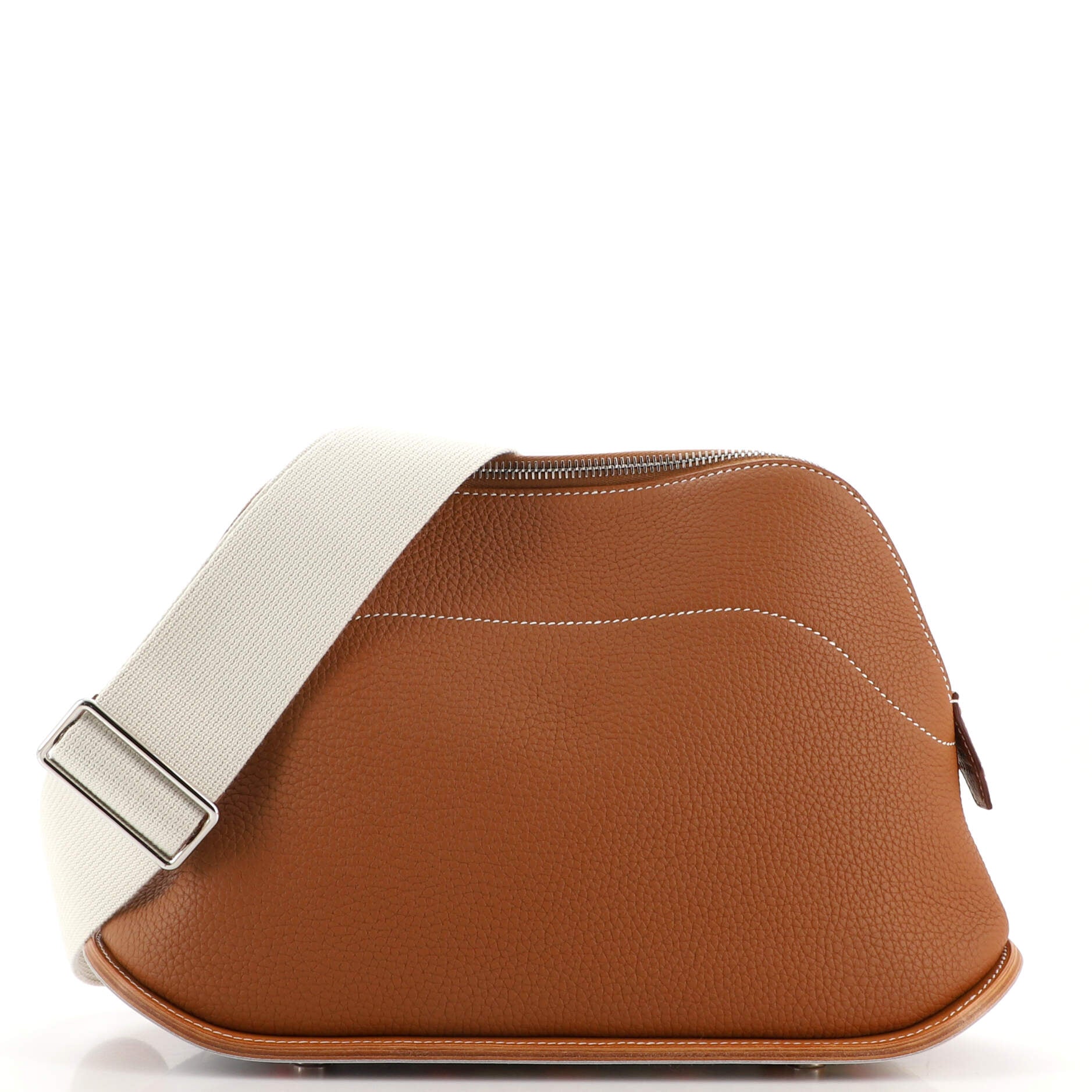 Hermes Bolide Mini Bag Togo Leather Gold Hardware In Brown