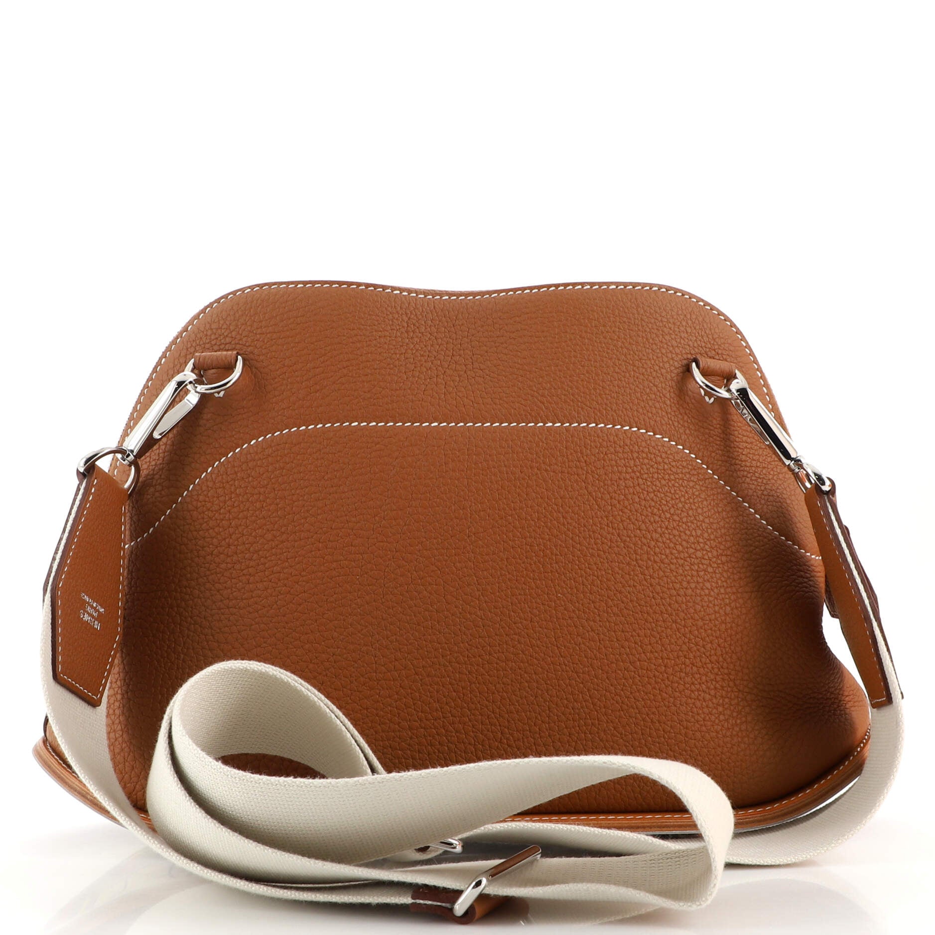 HERMES Bolide 31 Swift Leather Shoulder Bag Brown