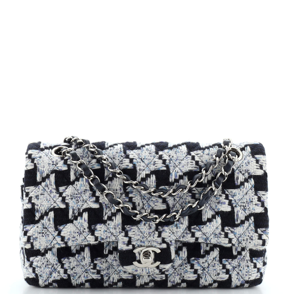 Chanel Houndstooth Tweed Double Flap Bag  Flap bag Houndstooth Bags