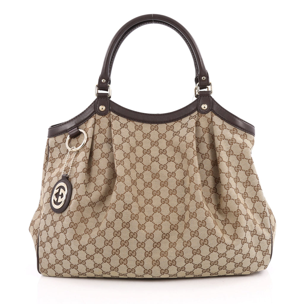 Buy Gucci Sukey Tote GG Canvas Large Brown 2036101 – Rebag