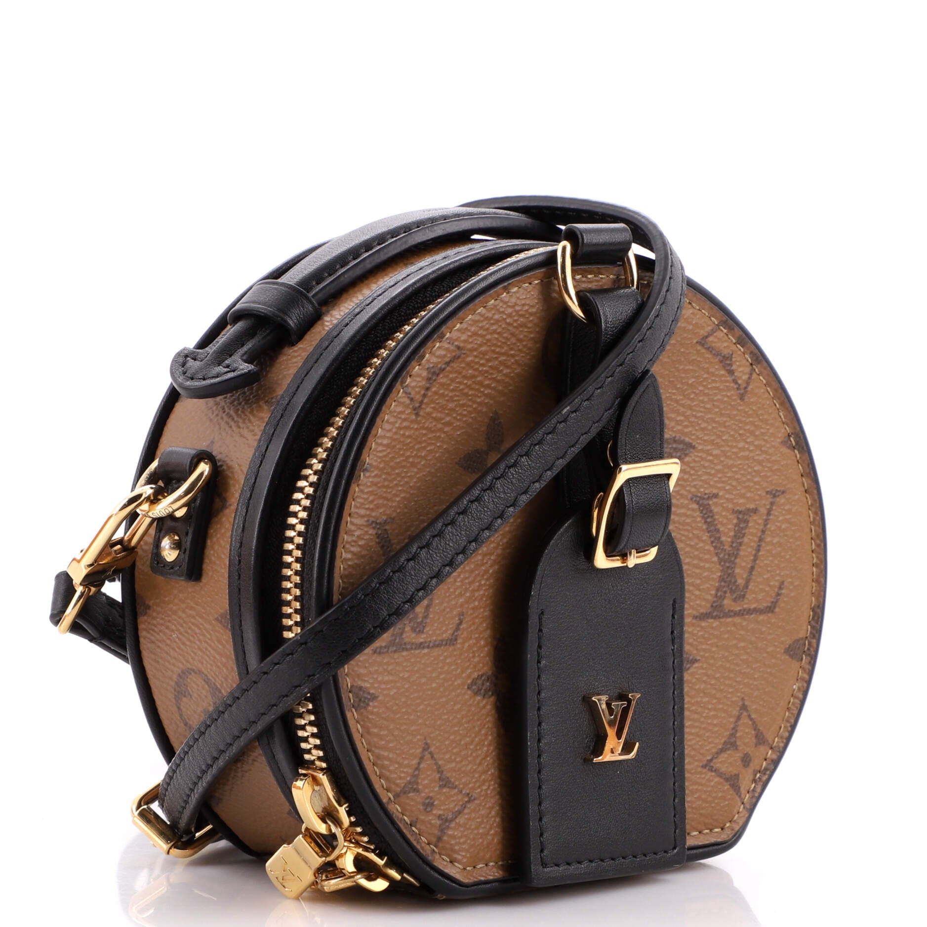 Louis Vuitton Mini Boite Chapeau Reverse Monogram Canvas Shoulder Bag Brown