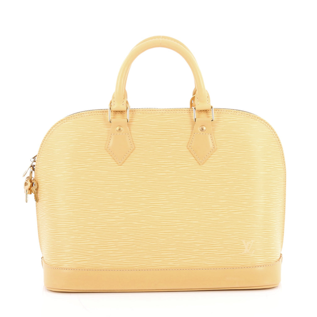 Buy Louis Vuitton Vintage Alma Handbag Epi Leather PM Yellow 2041601 – Trendlee