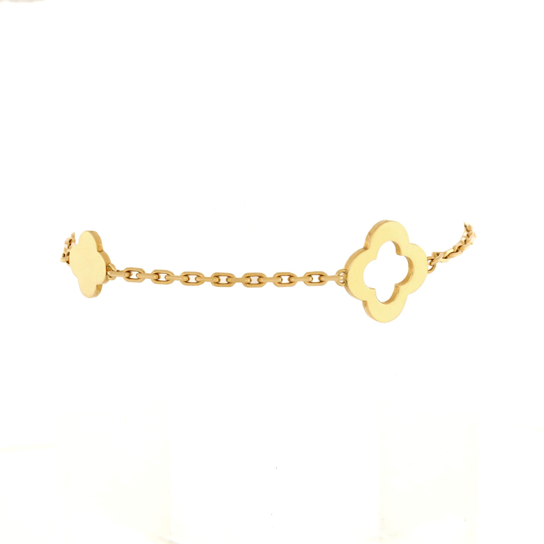 Byzantine Alhambra bracelet, 3 motifs 18K yellow gold- Van Cleef