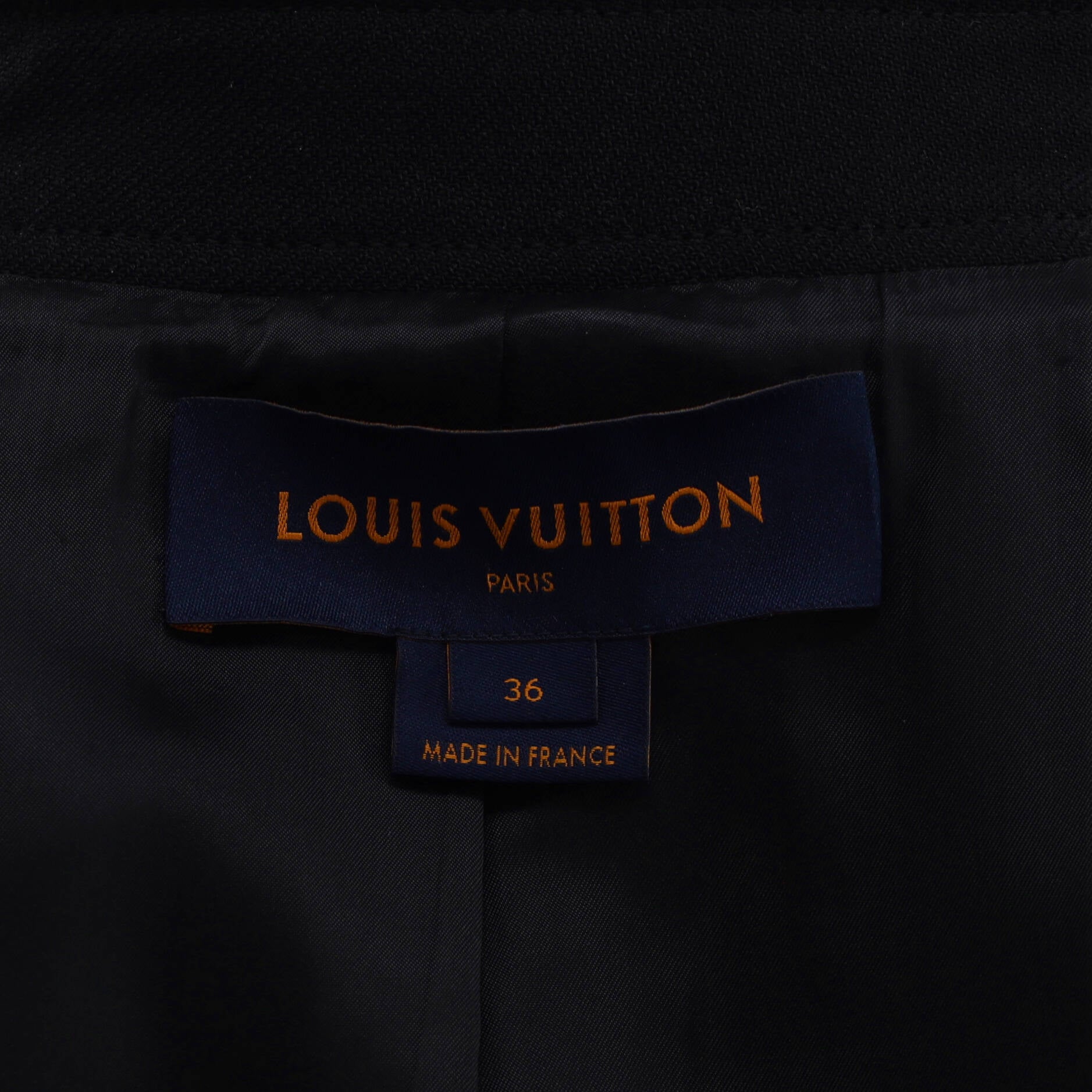 Louis Vuitton - Signature Hooded Wrap Coat - Bleu Nuit - Women - Size: 36 - Luxury