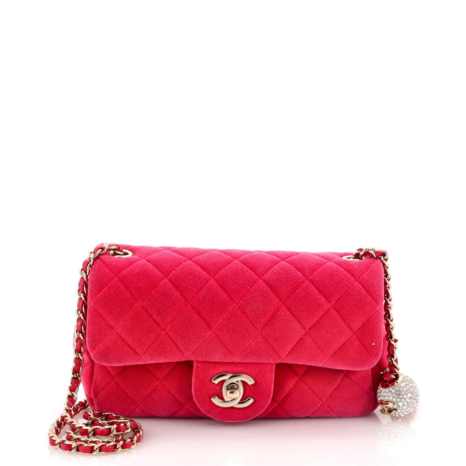 chanel wallet on chain pearl