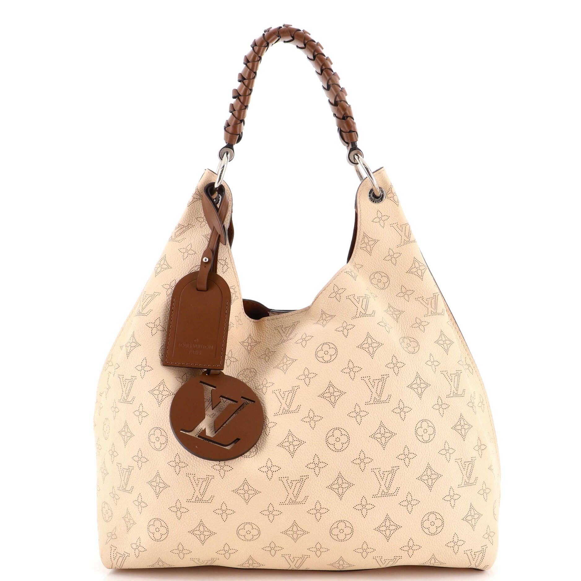 used Louis Vuitton Mahina Carmel Hobo Handbags