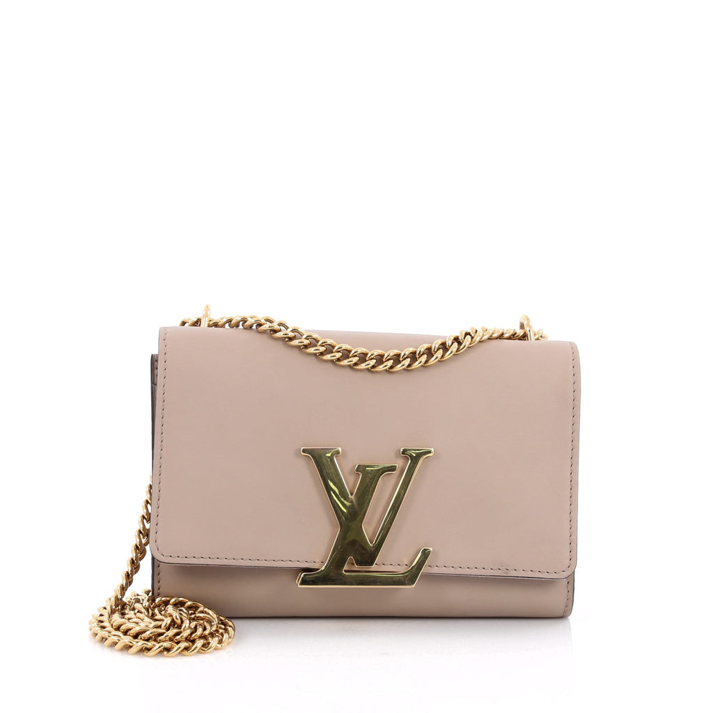 Buy Louis Vuitton Chain Louise Clutch Leather MM Neutral 2052201 – Rebag