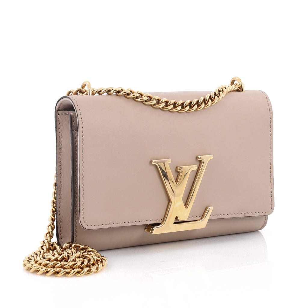 Buy Louis Vuitton Chain Louise Clutch Leather MM Neutral 2052201 – Rebag