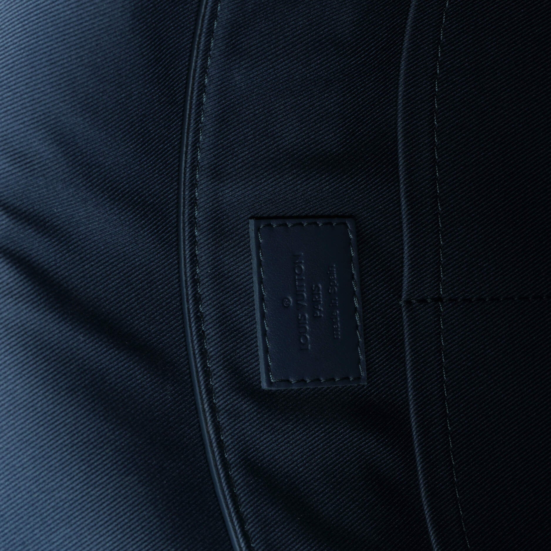 Louis Vuitton City Keepall Bag Faded Monogram Debossed Leather Blue