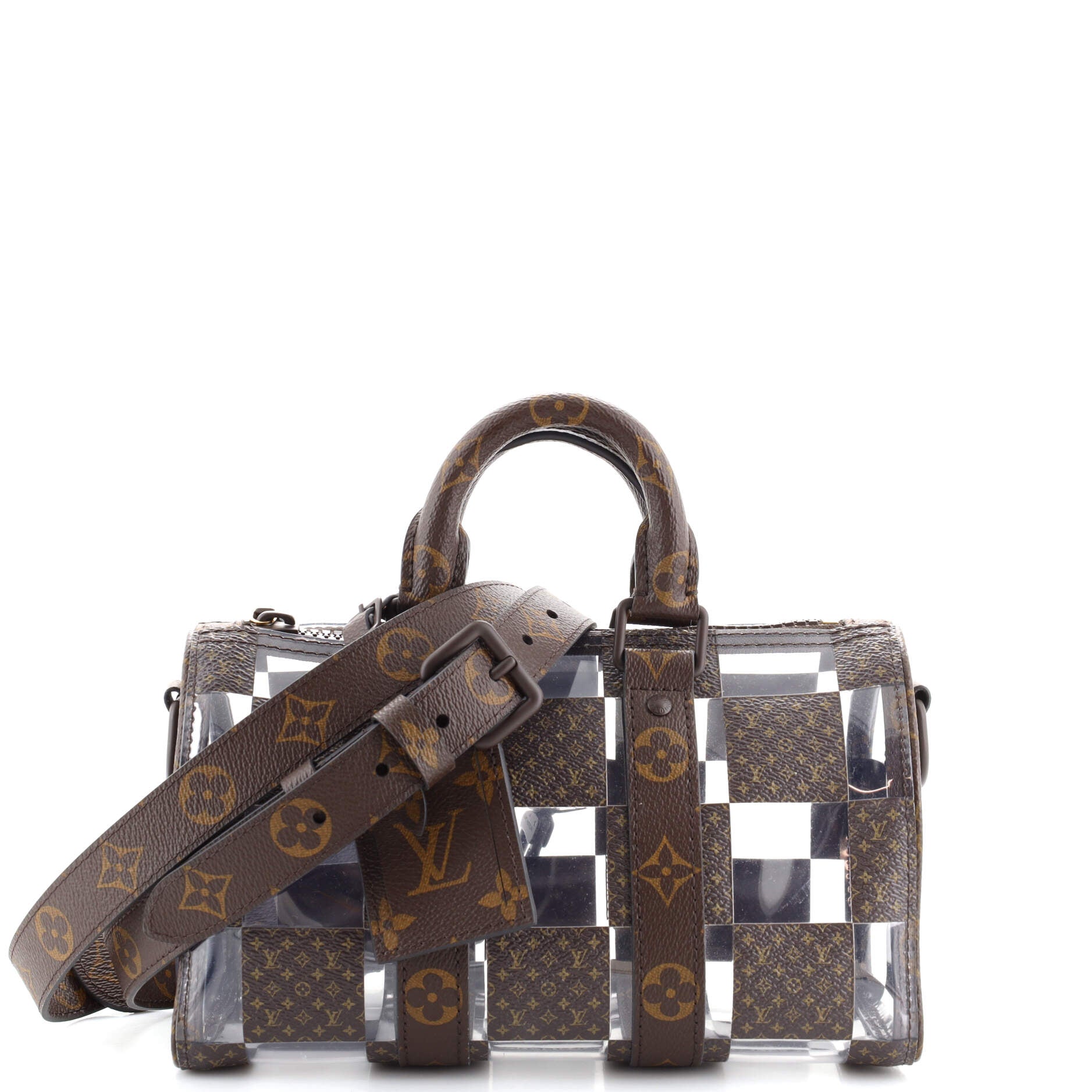 Louis Vuitton Sac Plat Chess PVC Monogram Shoulder Bag