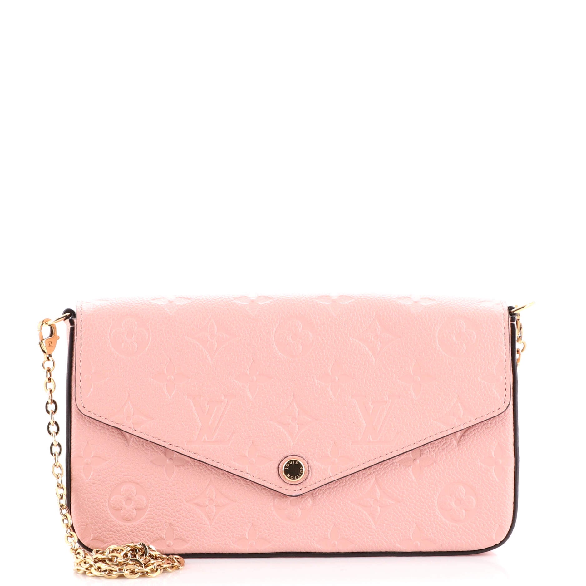 Louis Vuitton Felicie Pochette Monogram Empreinte Leather Pink