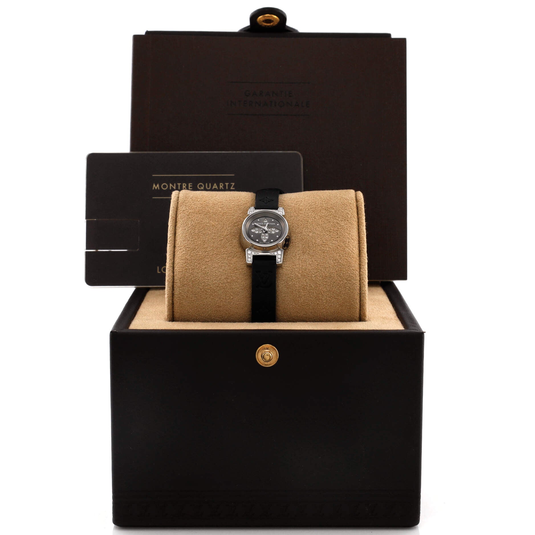Tambour Slim Monogram, Quartz, 28mm, Stainless Steel - Watches