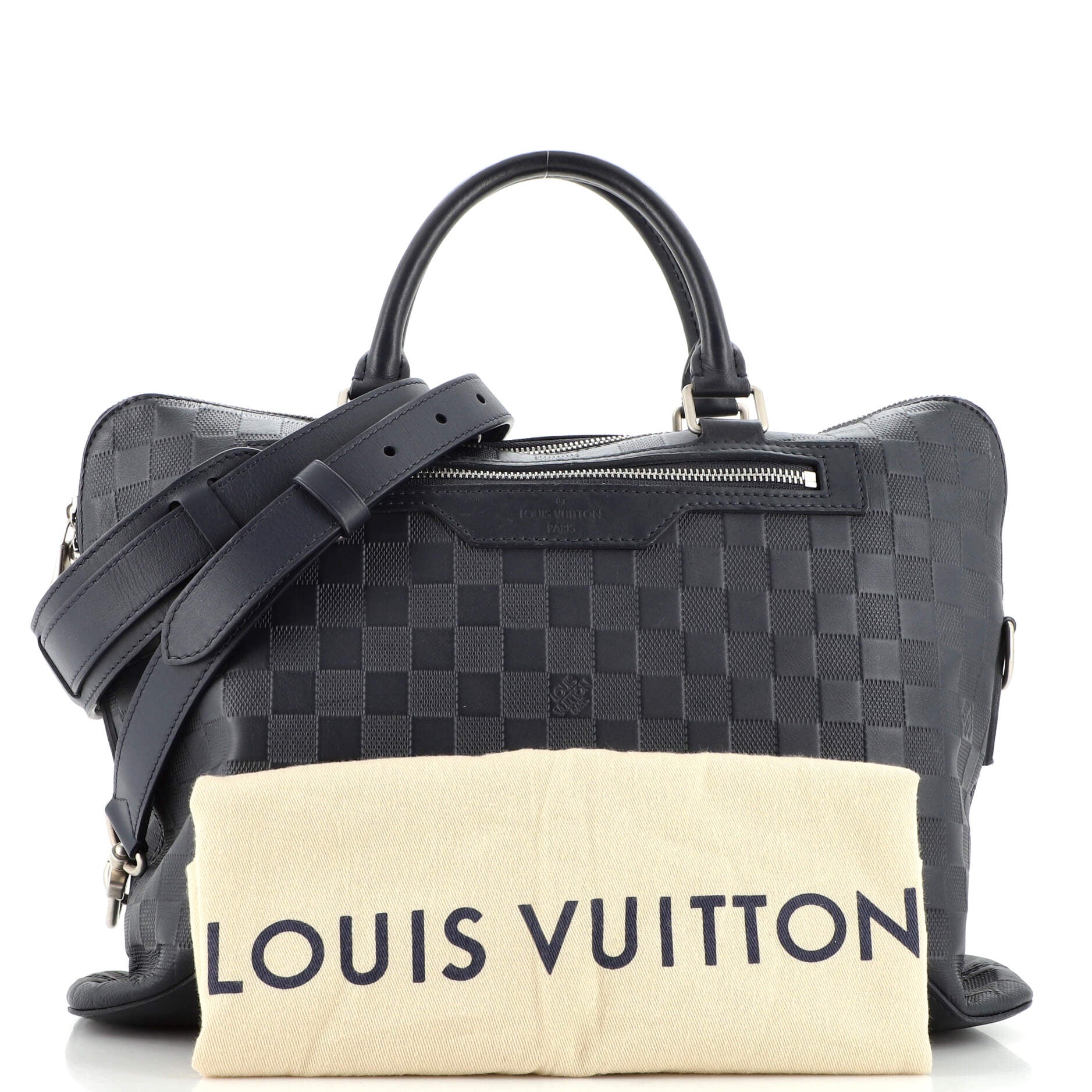 Louis Vuitton Avenue Soft Briefcase Damier Infini Leather Black