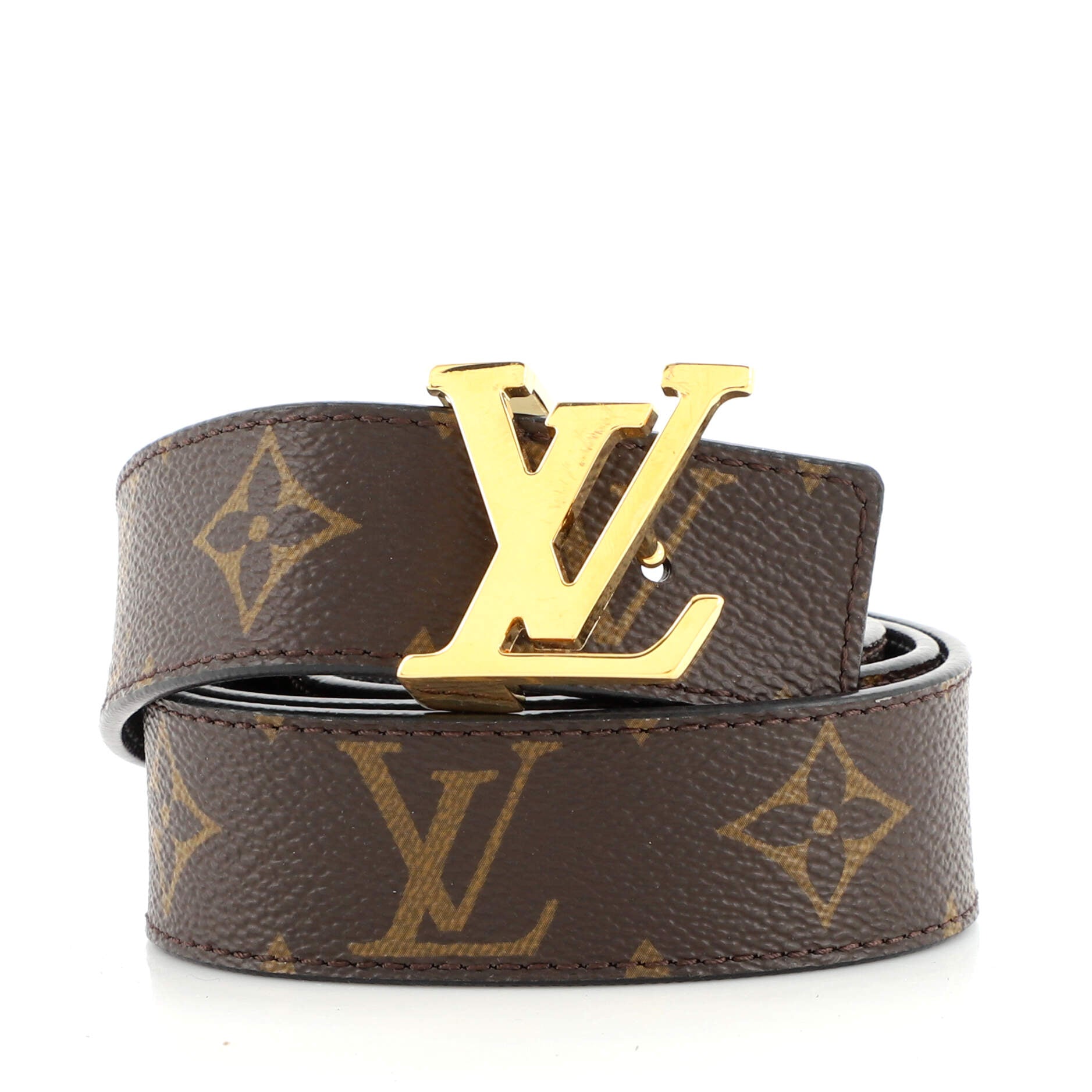 Louis Vuitton 2010s Pre-owned engraved-logo Buckle Belt