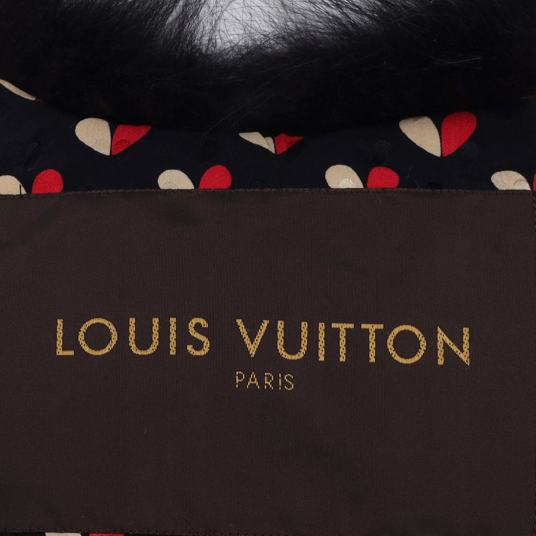 Louis Vuitton: A Monogram Cape with Fox Fur Black