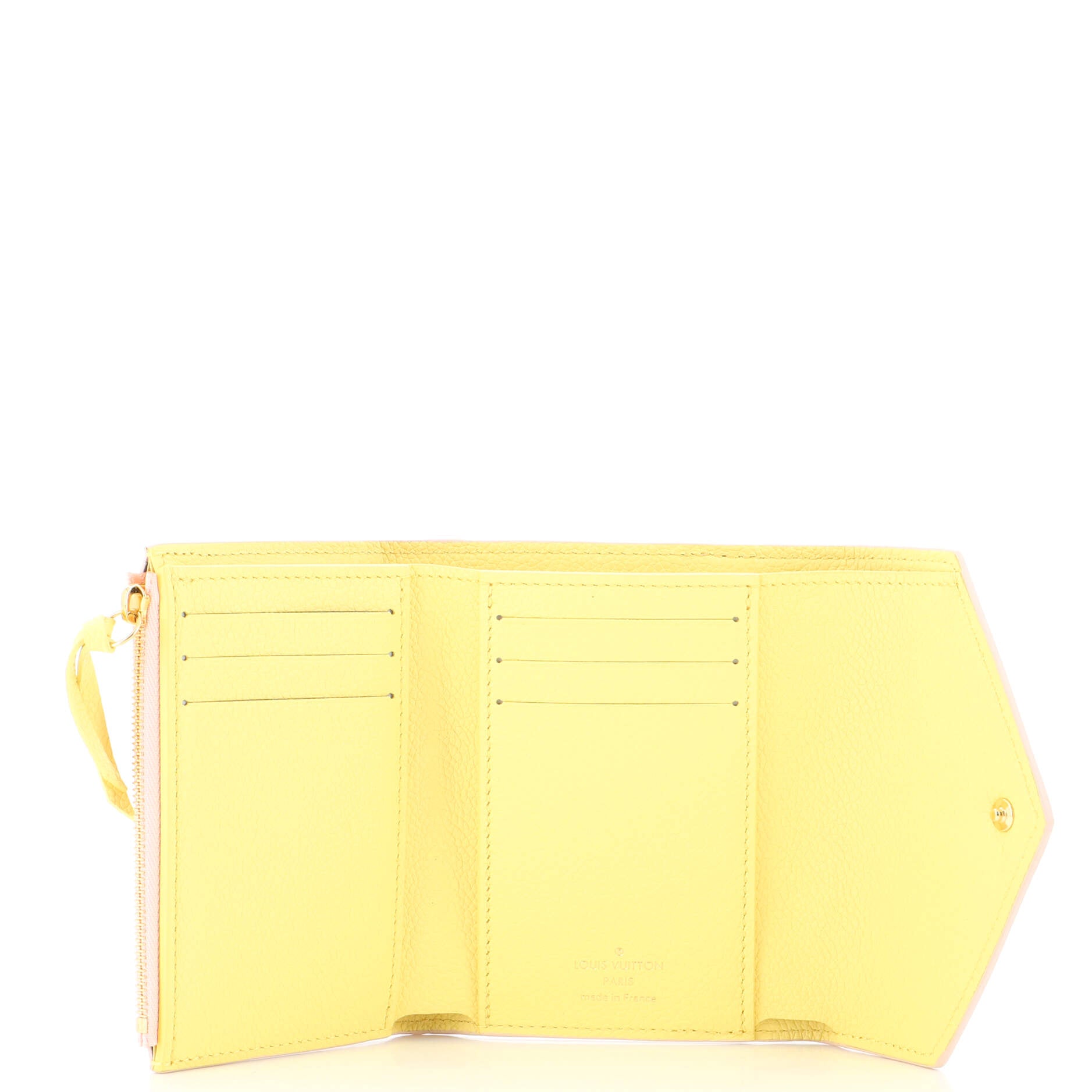 Louis Vuitton Yellow Monogram Empreinte Victorine Wallet Leather