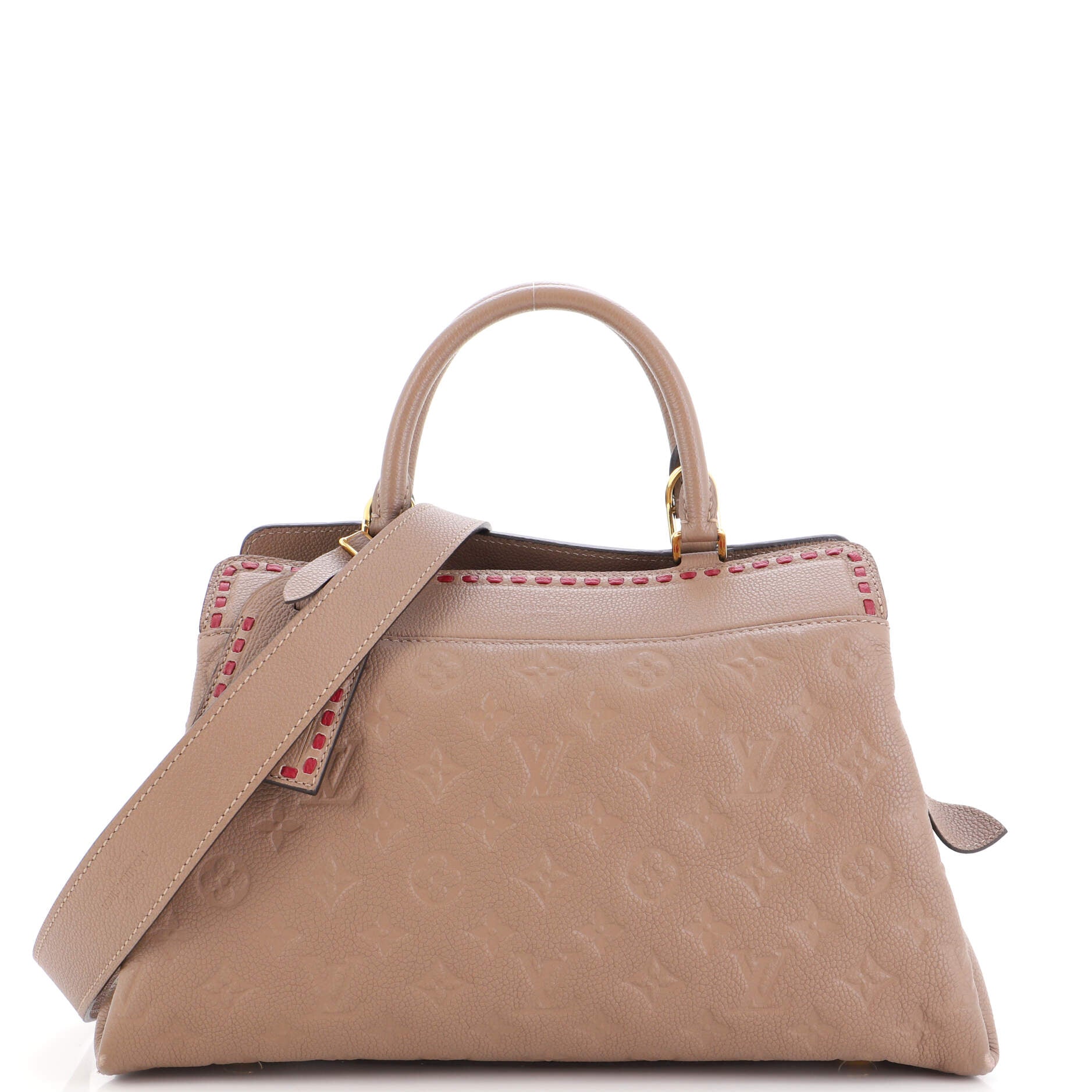 Louis Vuitton Montaigne Handbag Monogram Empreinte Leather mm Brown