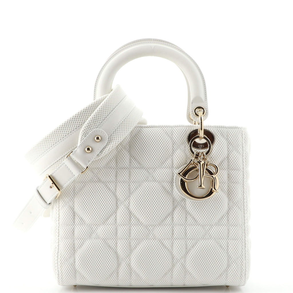 Dior Lady Dior Medium white bag  Lady dior bag Fashion bags Bags